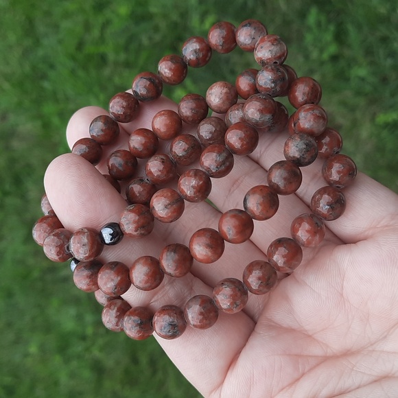 Red Creek Jasper 8mm Bracelet - Picture 3 of 5